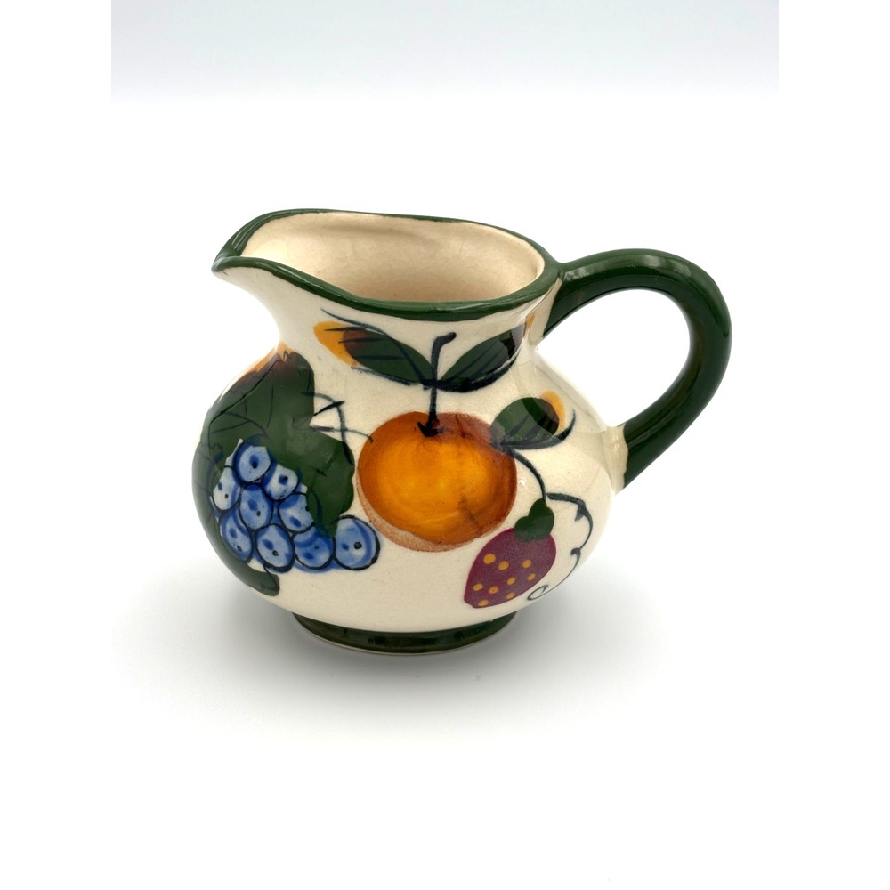 Vintage Hand Painted in Japan Fruit Theme Cream & Sugar Set - Picture 8 of 13